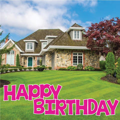 Solid Color 22.75" KG The Last Time Happy Birthday Yard Greeting 13 pc set