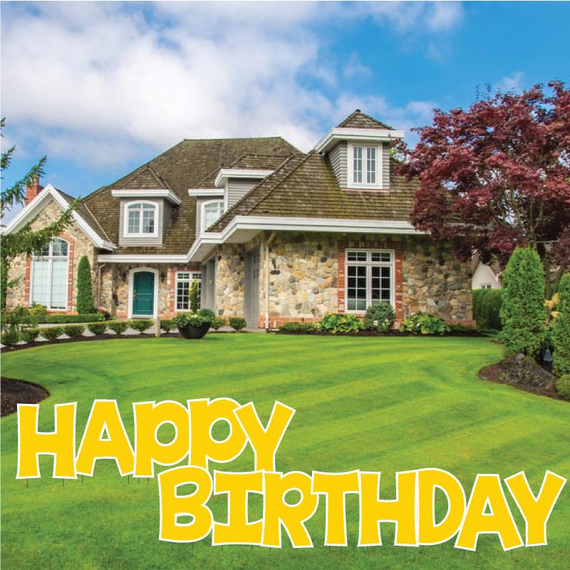 Solid Color 22.75" KG The Last Time Happy Birthday Yard Greeting 13 pc set