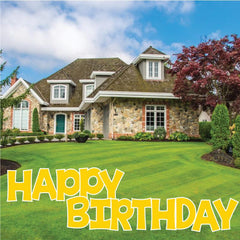 Solid Color 22.75" KG The Last Time Happy Birthday Yard Greeting 13 pc set