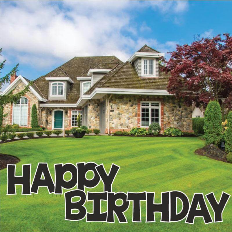 Solid Color 22.75" KG The Last Time Happy Birthday Yard Greeting 13 pc set