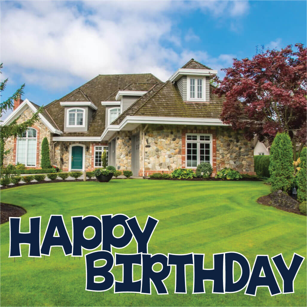 Solid Color 22.75" KG The Last Time Happy Birthday Yard Greeting 13 pc set