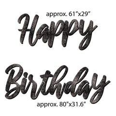 Sparkle Cursive Happy Birthday Quick Set Yard Card - 5 pc set