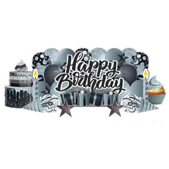 Sparkle Happy Birthday Oversized EZ Yard Card Sign Display - 9 pc set