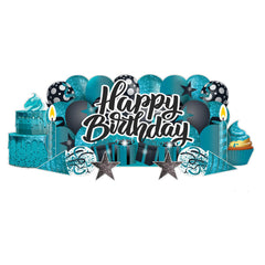 Sparkle Happy Birthday Oversized EZ Yard Card Sign Display - 9 pc set