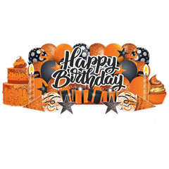 Sparkle Happy Birthday Oversized EZ Yard Card Sign Display - 9 pc set
