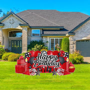 Sparkle Happy Birthday Oversized EZ Yard Card Sign Display - 9 pc set