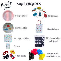 Superhero Birthday Party Supplies Kit – Boys Party | Plates, Cups, Napkins | Party in a Box