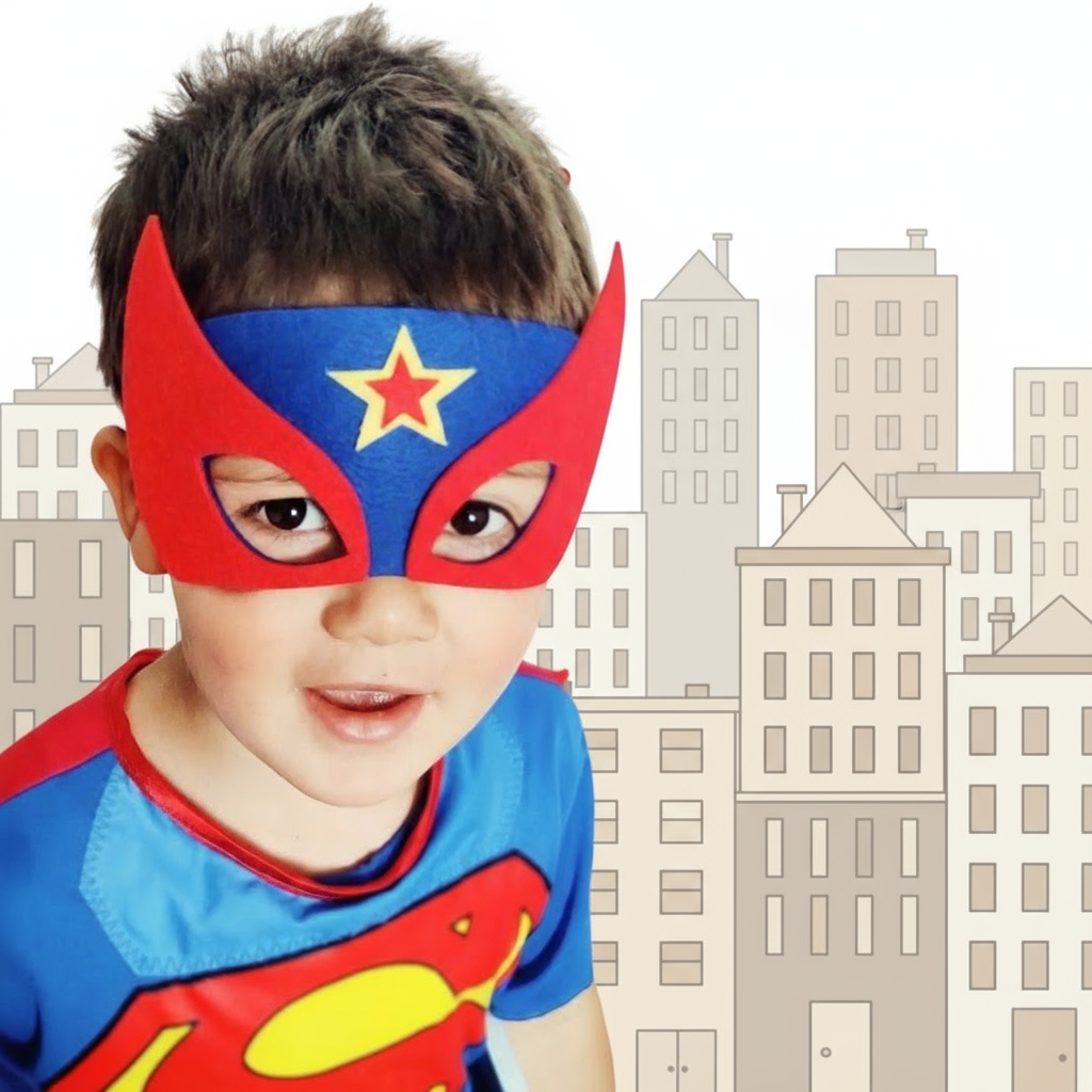 Superheroes felt masks (Set of 4)