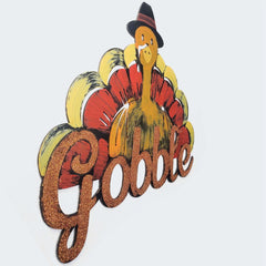 Thanksgiving Gobble Hand-painted Wall Decor