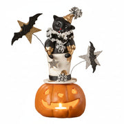 Top Hat Jack with Cat Halloween Decor by Bethany Lowe Designs