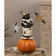 Top Hat Jack with Cat Halloween Decor by Bethany Lowe Designs