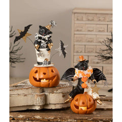 Top Hat Jack with Cat Halloween Decor by Bethany Lowe Designs