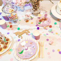 Sweet Unicorn Small Plates 7" (Set of 8) – Girls Unicorn Birthday Party Supplies