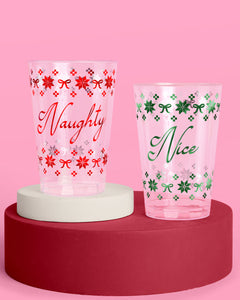 Naughty + Nice Cups - 30 plastic cups