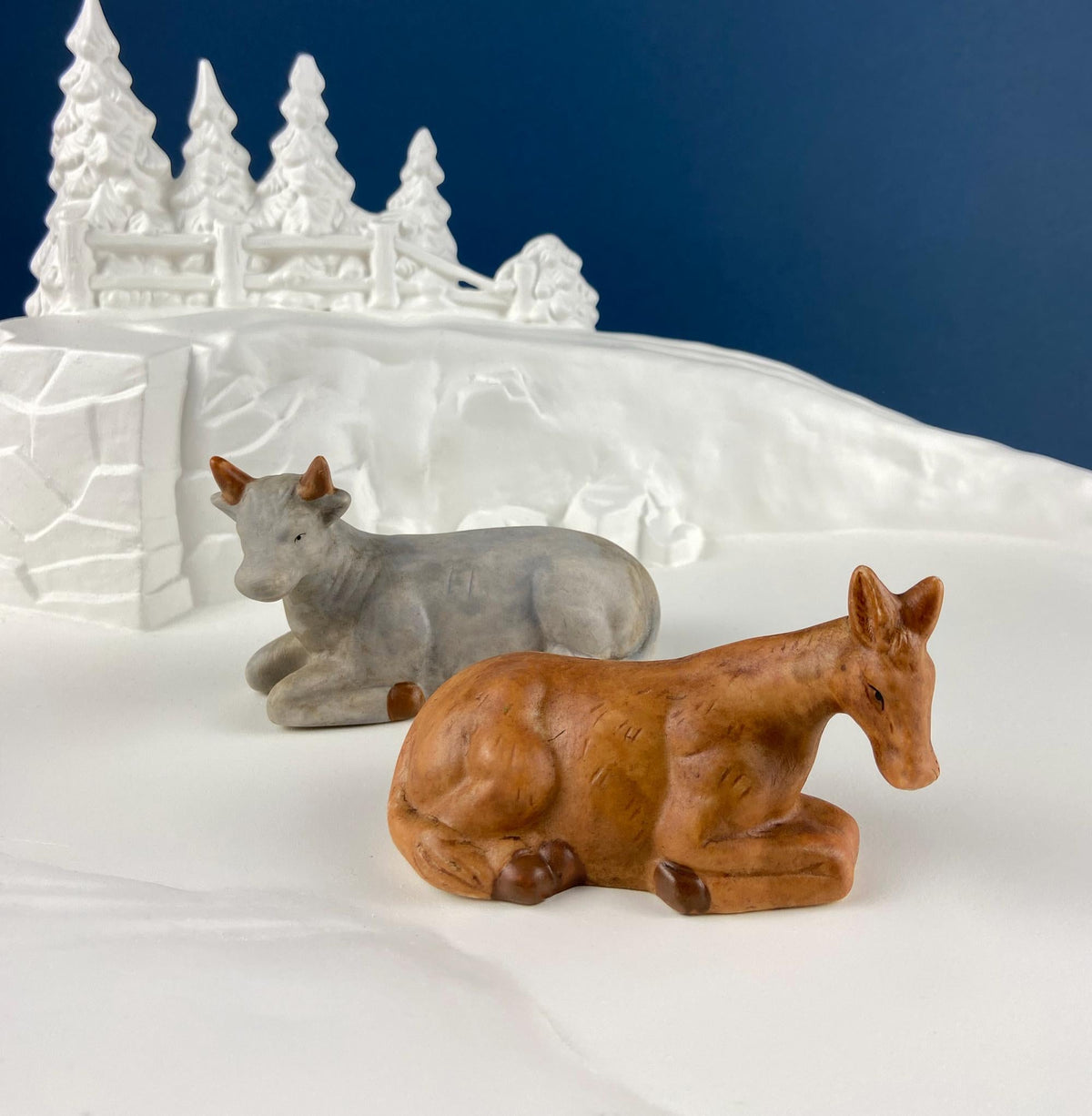 Porcelain Nativity Set. Christmas Fantasy Ltd Nativity Set. 9" Figurines. Seasonal Christmas Display. Beautifully Detailed.