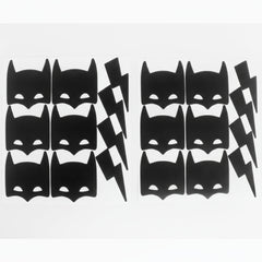 Superhero Reusable Wall Decal - Black (20 Pcs)
