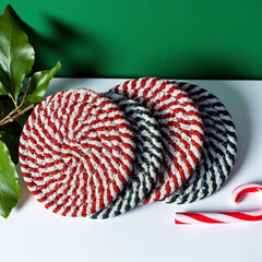 Candy Cane Coaster 4pk