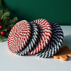 Candy Cane Coaster 4pk