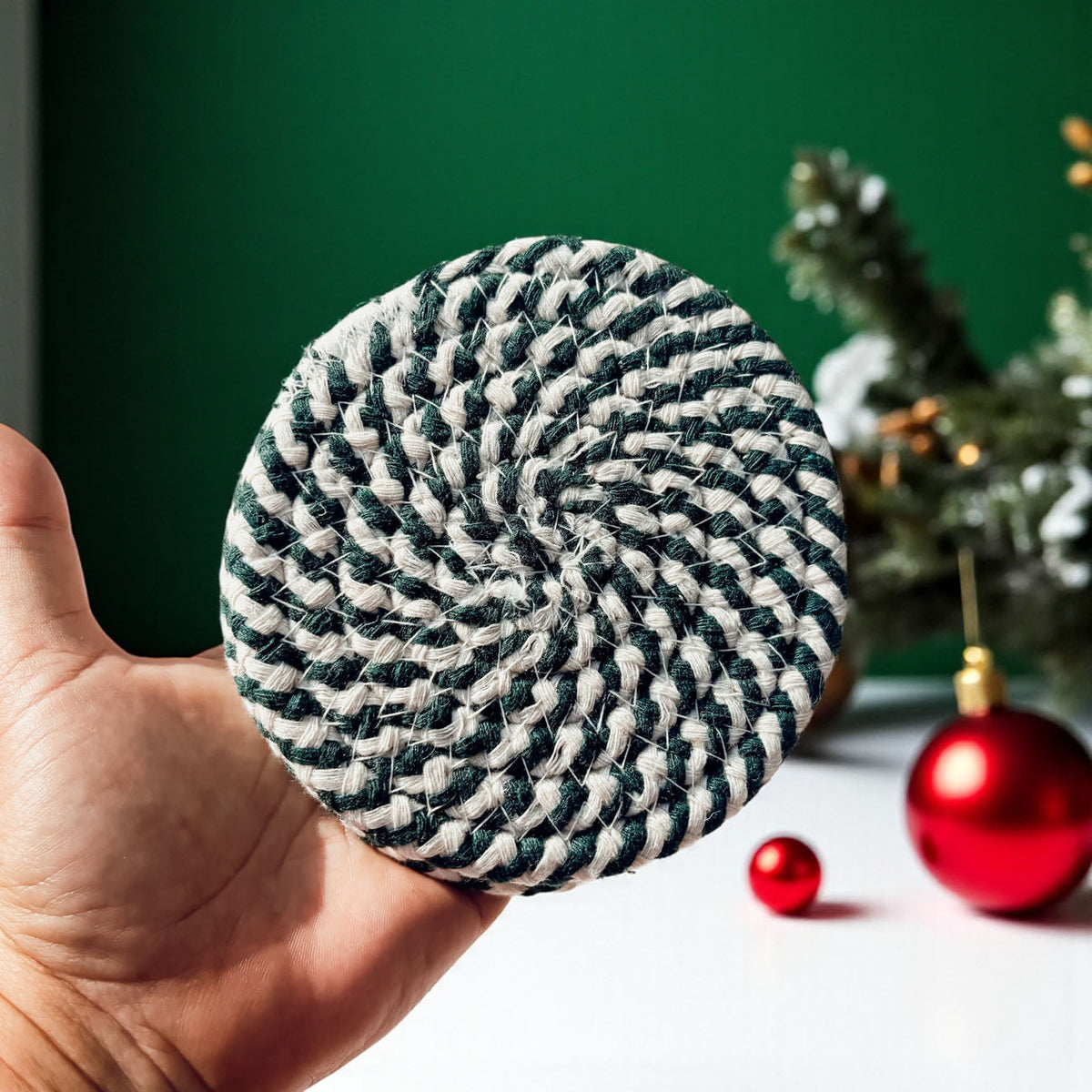 Candy Cane Coaster 4pk